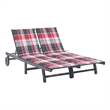 vidaXL Solid Acacia Wood Sun Lounger in Gray