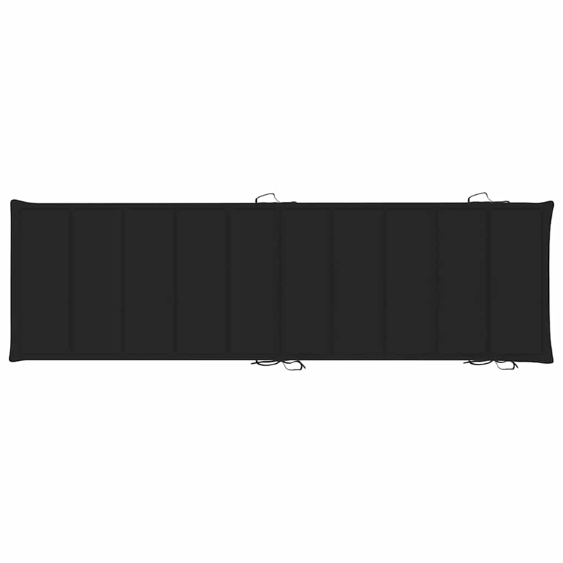 vidaXL Solid Acacia Wood Foldable Sun Lounger in Black