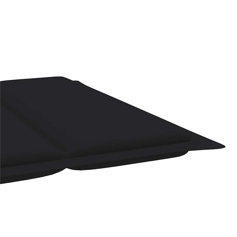vidaXL Solid Acacia Wood Foldable Sun Lounger in Black