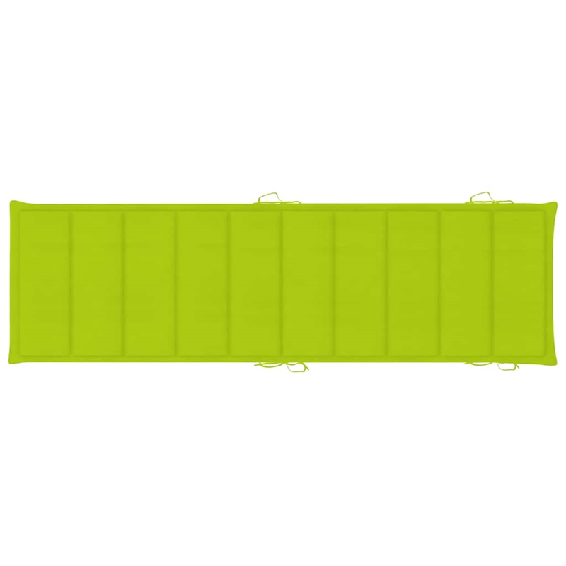 vidaXL Solid Acacia Wood Sun Lounger in Green