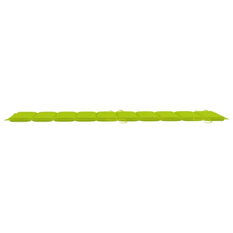vidaXL Solid Acacia Wood Sun Lounger in Green