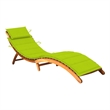 vidaXL Solid Acacia Wood Sun Lounger in Green