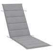 vidaXL Solid Acacia Wood Sun Lounger and Table in Gray