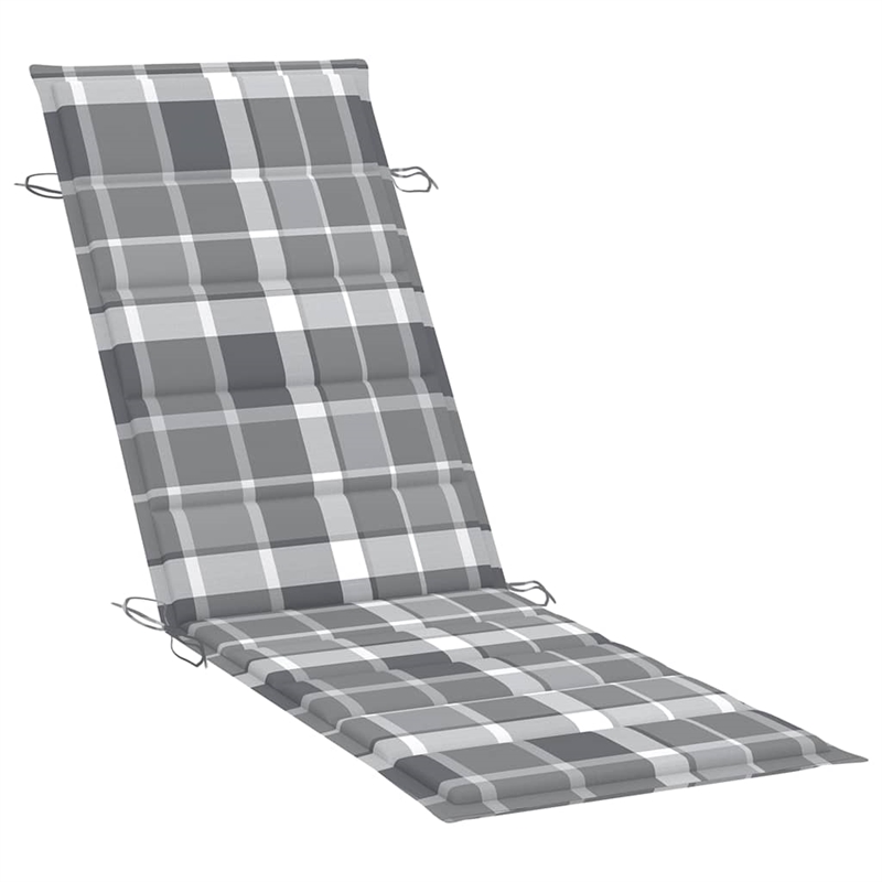 vidaXL Solid Acacia Wood Fodable Sun Lounger and Table in Brown