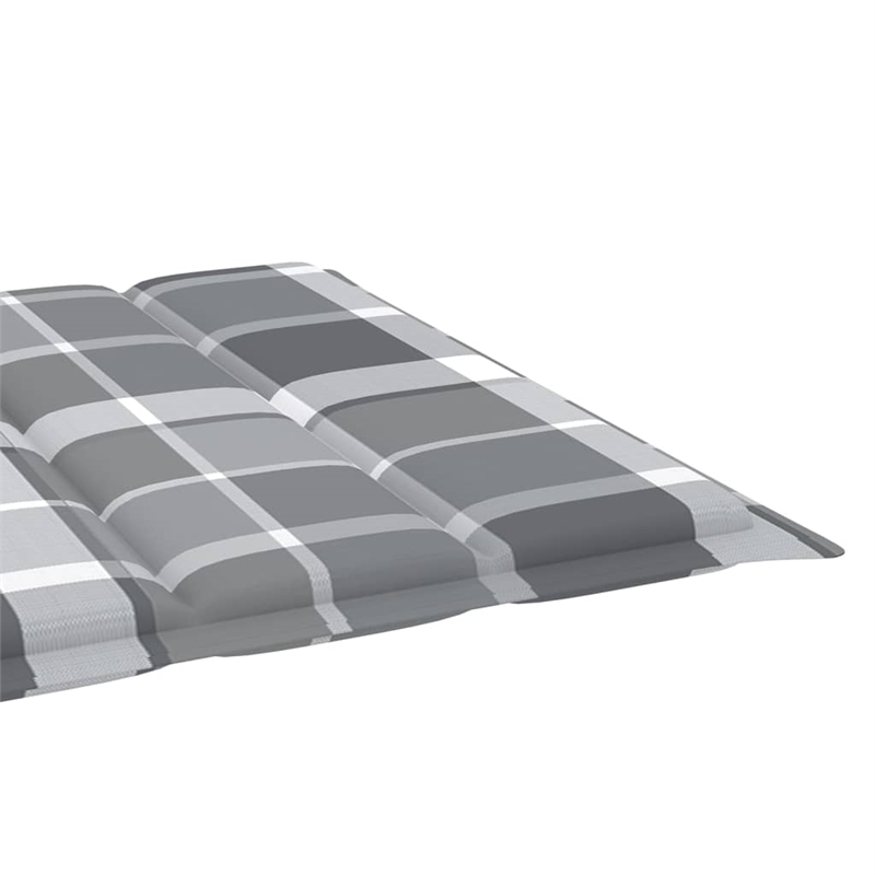 vidaXL Solid Acacia Wood Sun Lounger with Cushions in Gray