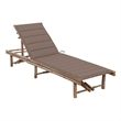 vidaXL Sun Lounger w/ Adjustable Armrests in Taupe