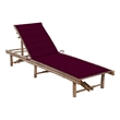 vidaXL Sun Lounger in Wine Red
