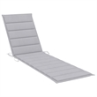 vidaXL Solid Teak Wood Sun Lounger in Gray