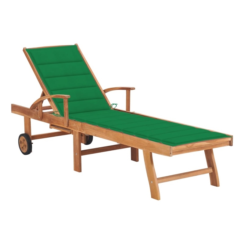 vidaXL Sun Lounger in Green