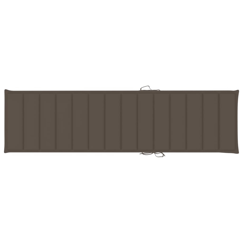 vidaXL Height-Adjustable Teak Wood Sun Lounger in Taupe