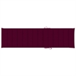 vidaXL Solid Teak Wood Sun Lounger in Wine Red Cushion