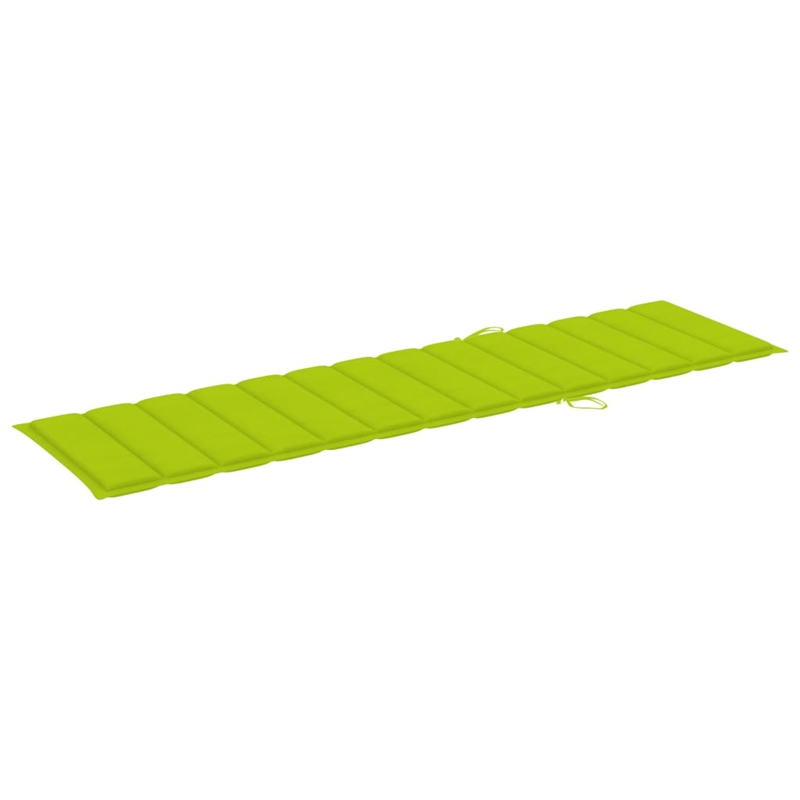 vidaXL Teak Wood Sun Lounger in Green