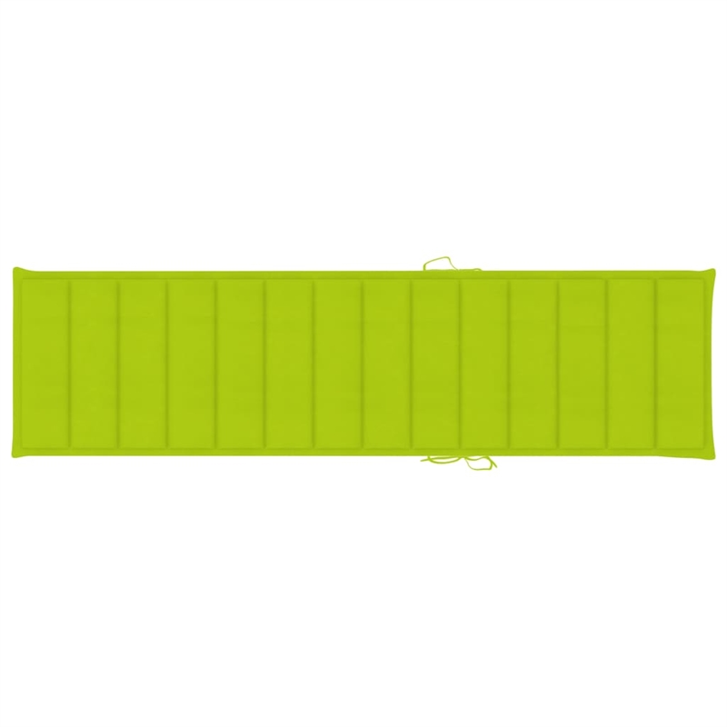 vidaXL Teak Wood Sun Lounger in Green