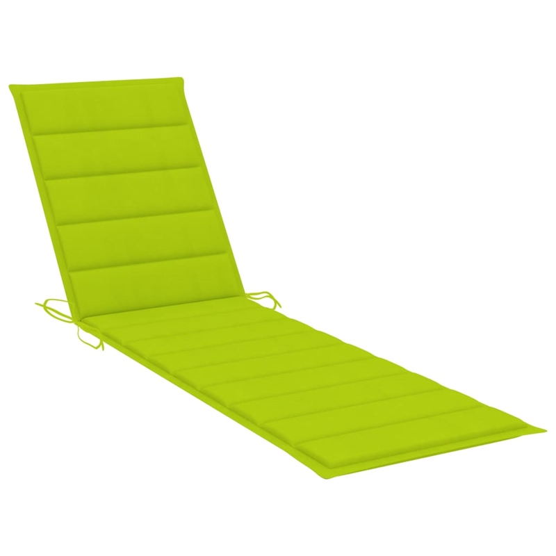 vidaXL Teak Wood Sun Lounger in Green