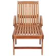 vidaXL Teak Wood Patio Sun Lounger in Brown
