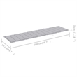 vidaXL Teak Wood Sun Lounger in Gray