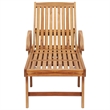 vidaXL Teak Wood Sun Lounger in Cream