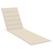 vidaXL Teak Wood Sun Lounger in Cream