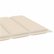 vidaXL Teak Wood Sun Lounger in Cream