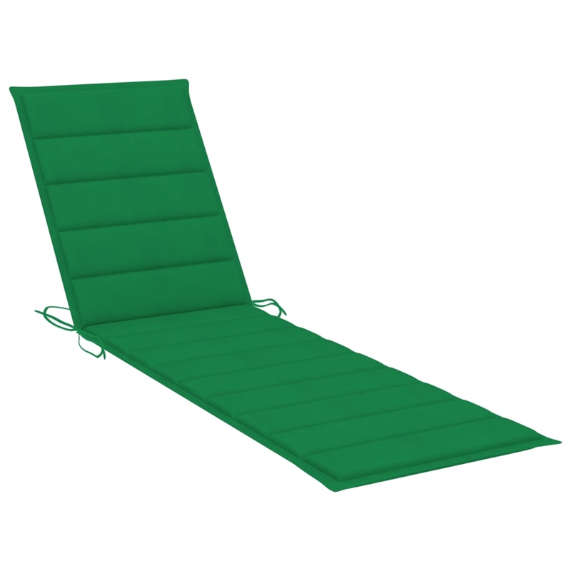 vidaXL Teak Wood Sun Lounger in Green