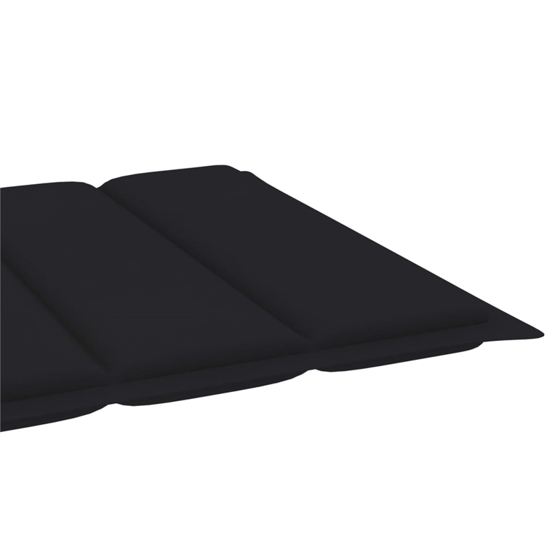 vidaXL Teak Wood Sun Lounger in Black