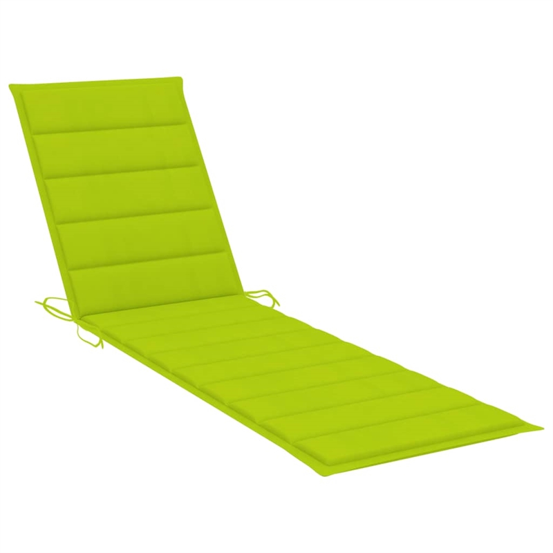 vidaXL Teak Wood Sun Lounger in Green