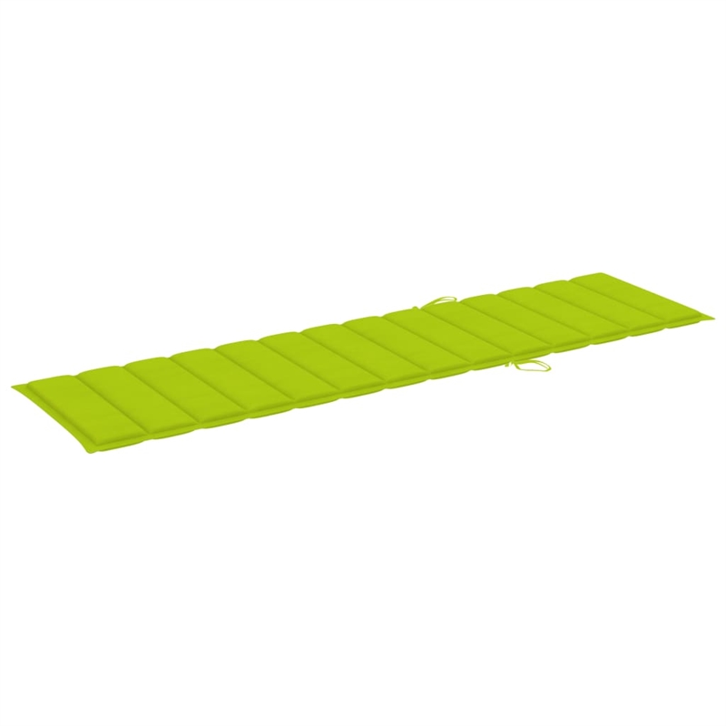 vidaXL Teak Wood Sun Lounger in Green