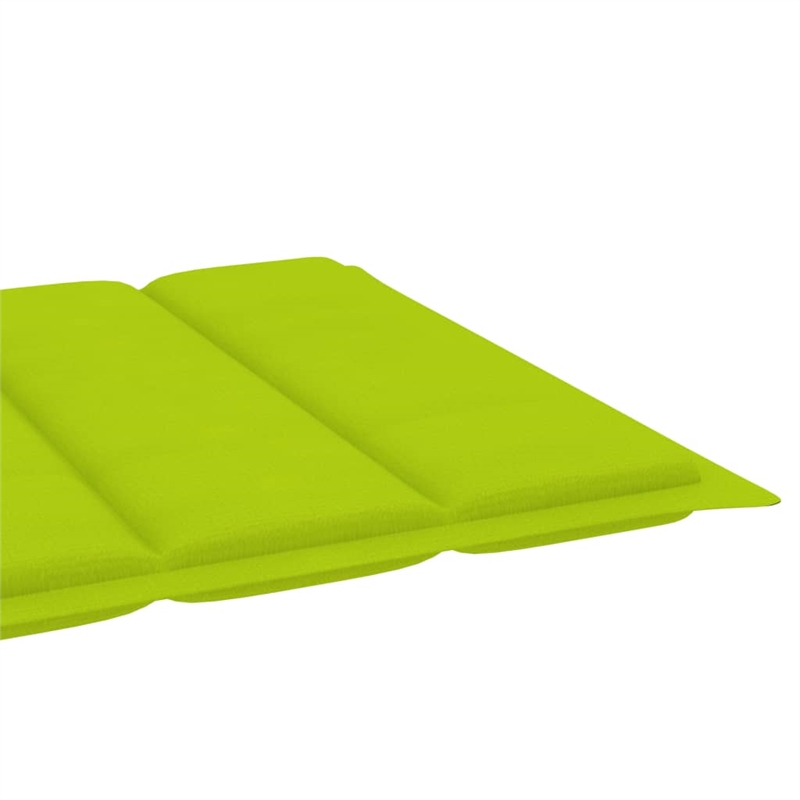 vidaXL Teak Wood Sun Lounger in Green