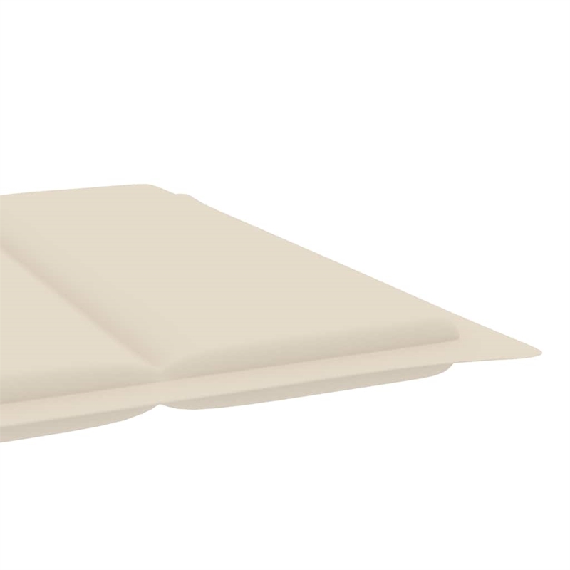 vidaXL Teak Wood Sun Lounger in Cream