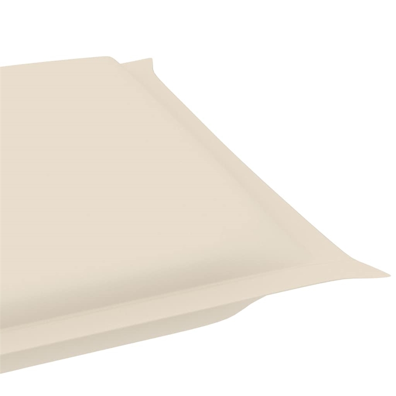 vidaXL Teak Wood Sun Lounger in Cream