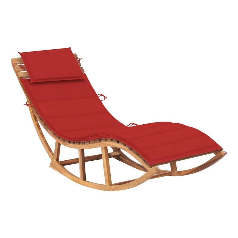 vidaXL Sun Lounger in Red