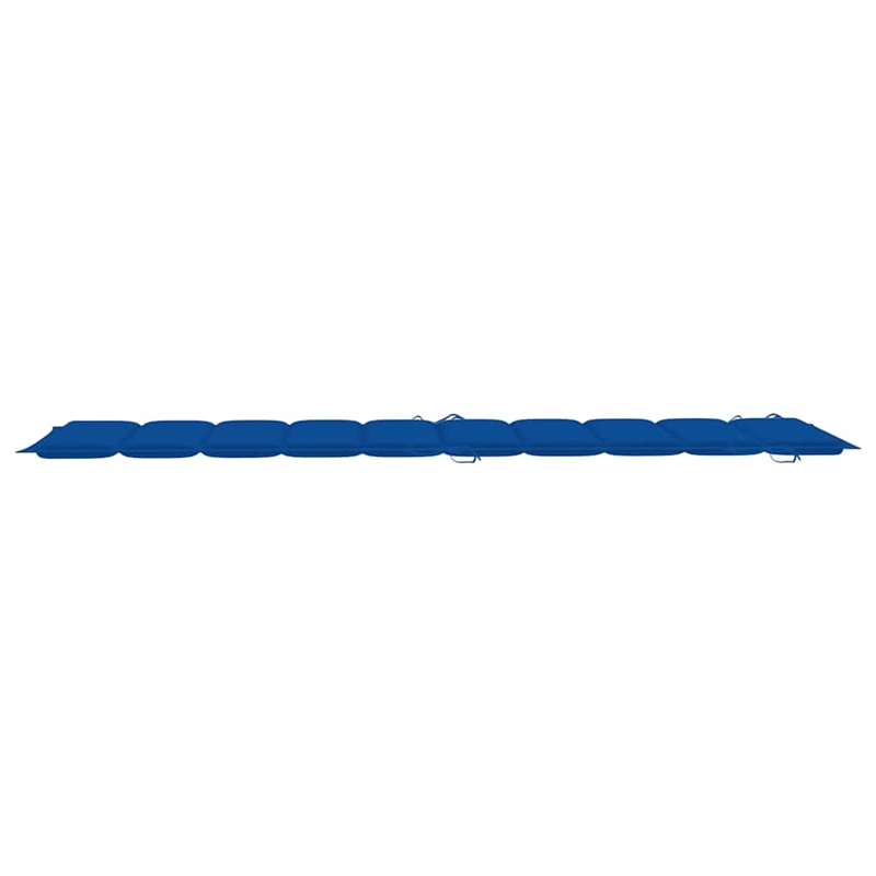 vidaXL Teak Wood Sun Lounger in Royal Blue