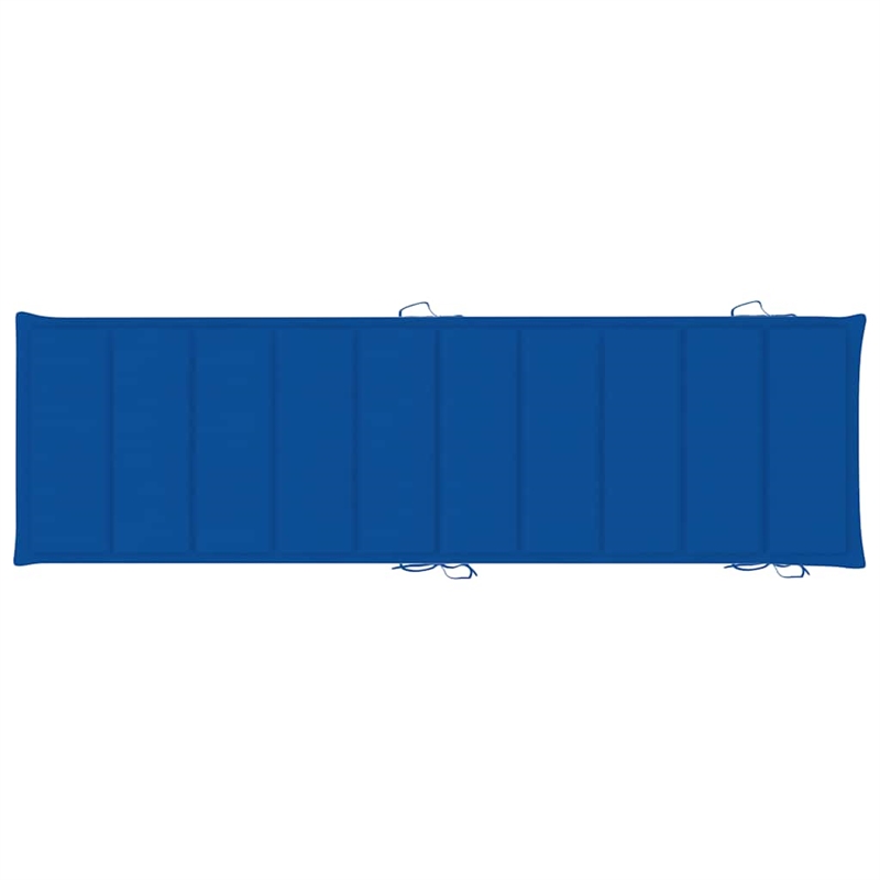 vidaXL Teak Wood Sun Lounger in Royal Blue