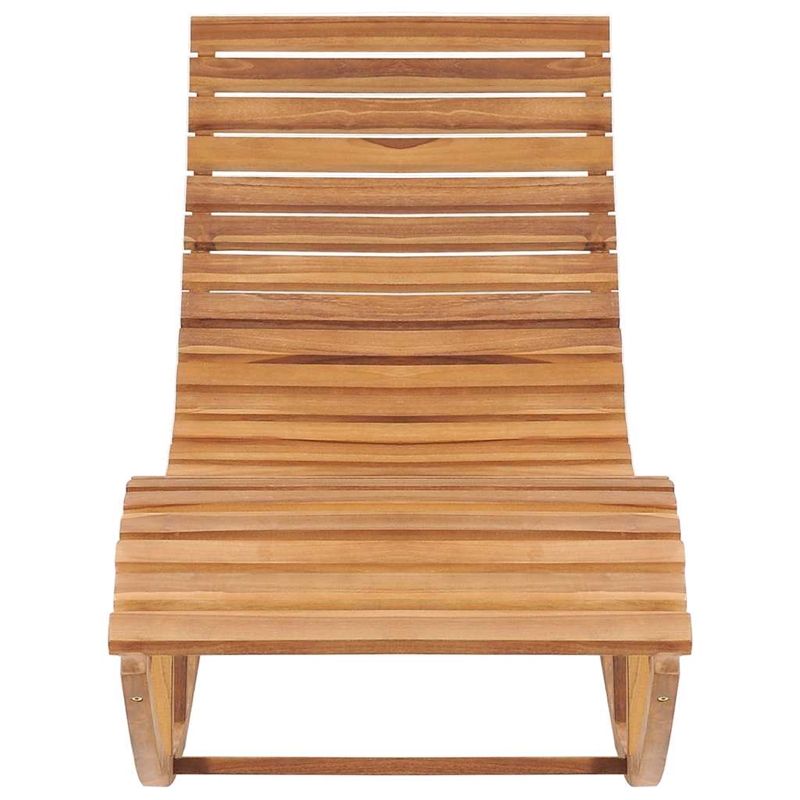vidaXL Teak Wood Sun Lounger in Royal Blue