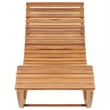 vidaXL Teak Wood Sun Lounger in Royal Blue