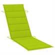 vidaXL Teak Wood Sun Lounger w/ Adjustable Armrests in Green