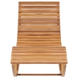 vidaXL Teak Wood Sun Lounger in Brown
