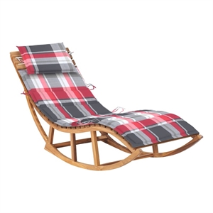vidaXL Teak Wood Sun Lounger in Brown