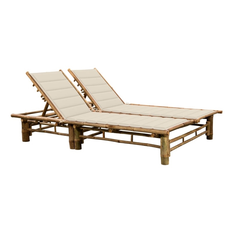 vidaXL Sun Lounger in Cream