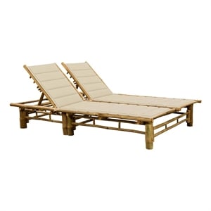 vidaXL Sun Lounger in Beige