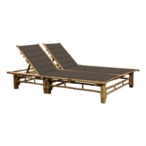 vidaXL 2-Person Sun Lounger in Taupe