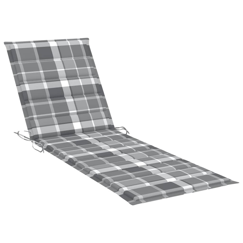 vidaXL 2-person Sun Lounger in Brown/Natural w/ Gray Cushions
