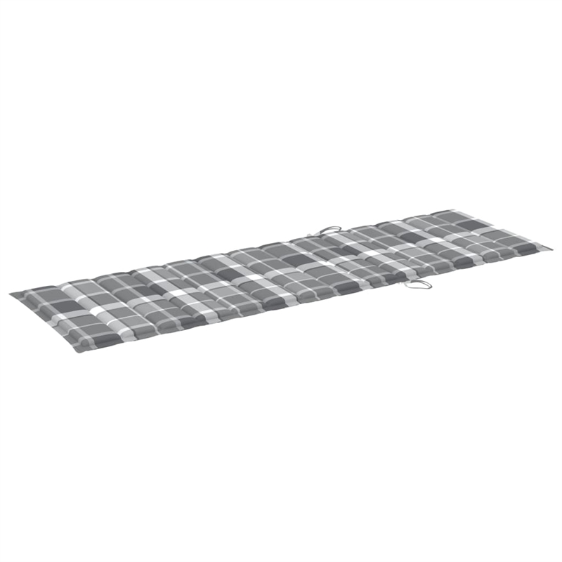 vidaXL 2-person Sun Lounger in Brown/Natural w/ Gray Cushions