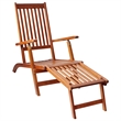 vidaXL Solid Acacia wood Standard Foldable Deck Chair in Brown