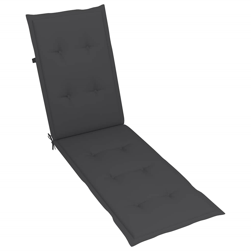 vidaXL Solid Acacia wood Standard Foldable Deck Chair in Brown