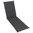 vidaXL Solid Acacia wood Standard Foldable Deck Chair in Brown