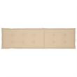 vidaXL Natural Wood Deck Chair in Beige Cushion