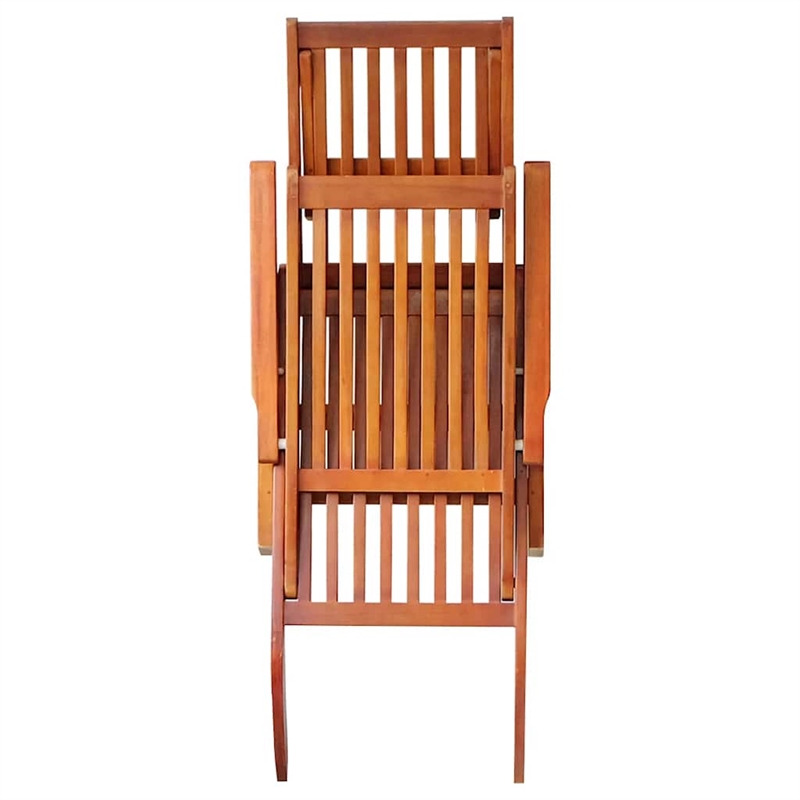 vidaXL Solid Acacia Wood Deck Chair in Brown