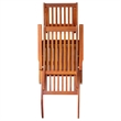 vidaXL Solid Acacia Wood Deck Chair in Brown