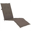 vidaXL Solid Acacia Wood Deck Chair in Taupe